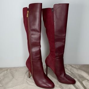 Michael michael Kors burgundy leather boots